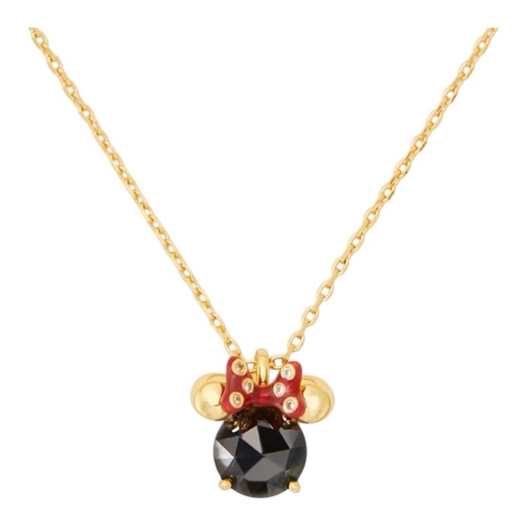Kate Spade Gold and Black Minnie Mouse Necklace - Picture 1 of 1